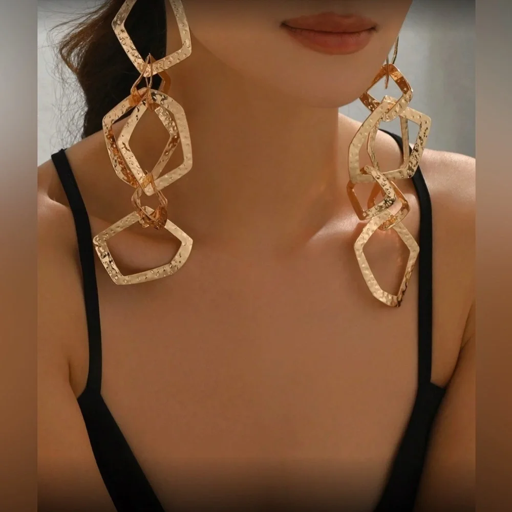 ✨NEW Elegant Gold tone Bohemian Tribal Hypoallergenic Earrings